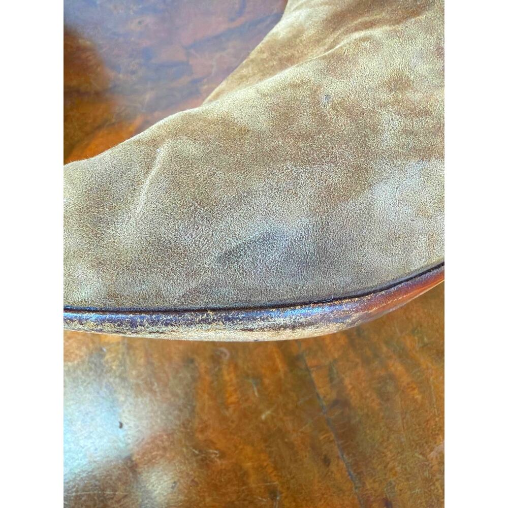 Andrea Pfister Made in Italy Brown Suede Short Boots Faux Fur Lining Women's 9 - Picture 7 of 13